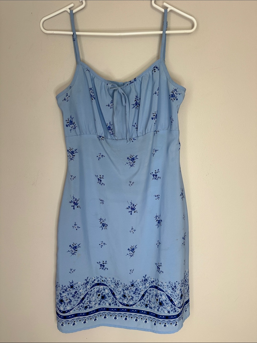 Light Blue Floral Sundress Vintage 90’s size 9/10 juniors